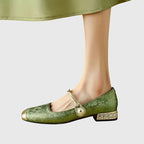 Women's Orthopaedic Low-Heeled Shoes with Mary Jane Strap for All-Day Comfort