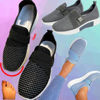 Unisex Slip-On Sneakers Åndbar Strik Elastisk Rem Forskellige Farver — Image 10