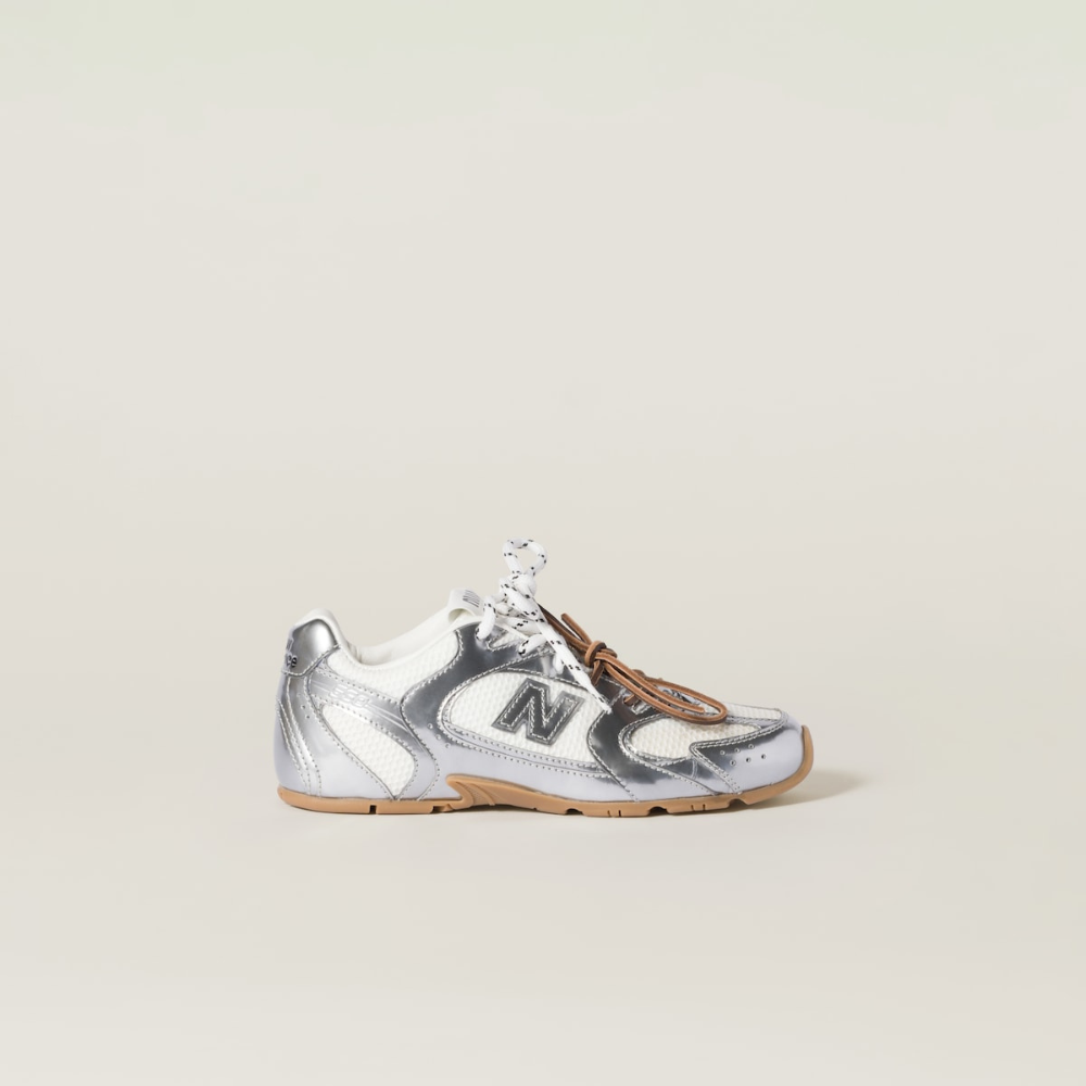 New Balance (WMNS) x Miu Miu 530 SL Sneakers in Metallic Leather and Mesh