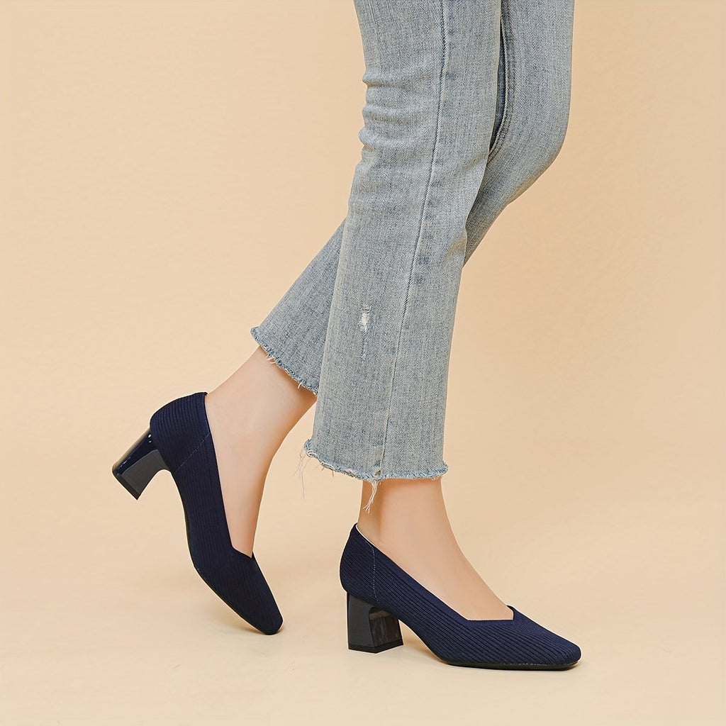 Women's Orthopaedic Pumps with Block Heel Design for Office Wear