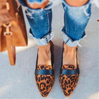 Brand Dame Loafers Ruskind Sort Leopard Flade Sko Elegant Komfort — Image 8