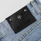 Chrome Hearts Herre Denim Shorts med Kryds Applikationer Blå Bomuld — Image 11