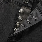 Unisex Denim Jeans med Krydsbroderi i Blå og Sort Bomuld — Image 14