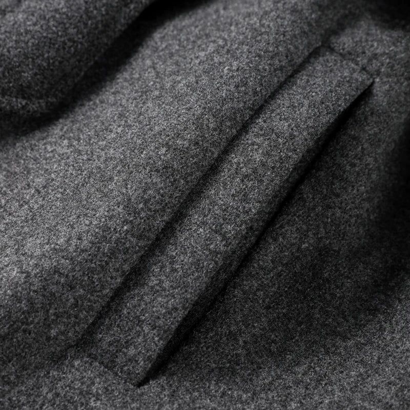 Brun Trenchcoat til Kvinder - Klassisk Dobbeltradet Uldblanding Frakke med Bælte — Image 17