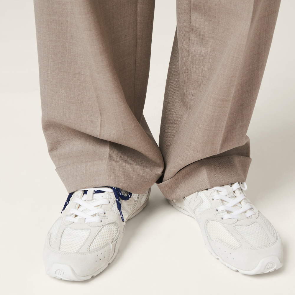 New Balance (WMNS) x Miu Miu 530 SL Sneakers in White Suede and Mesh