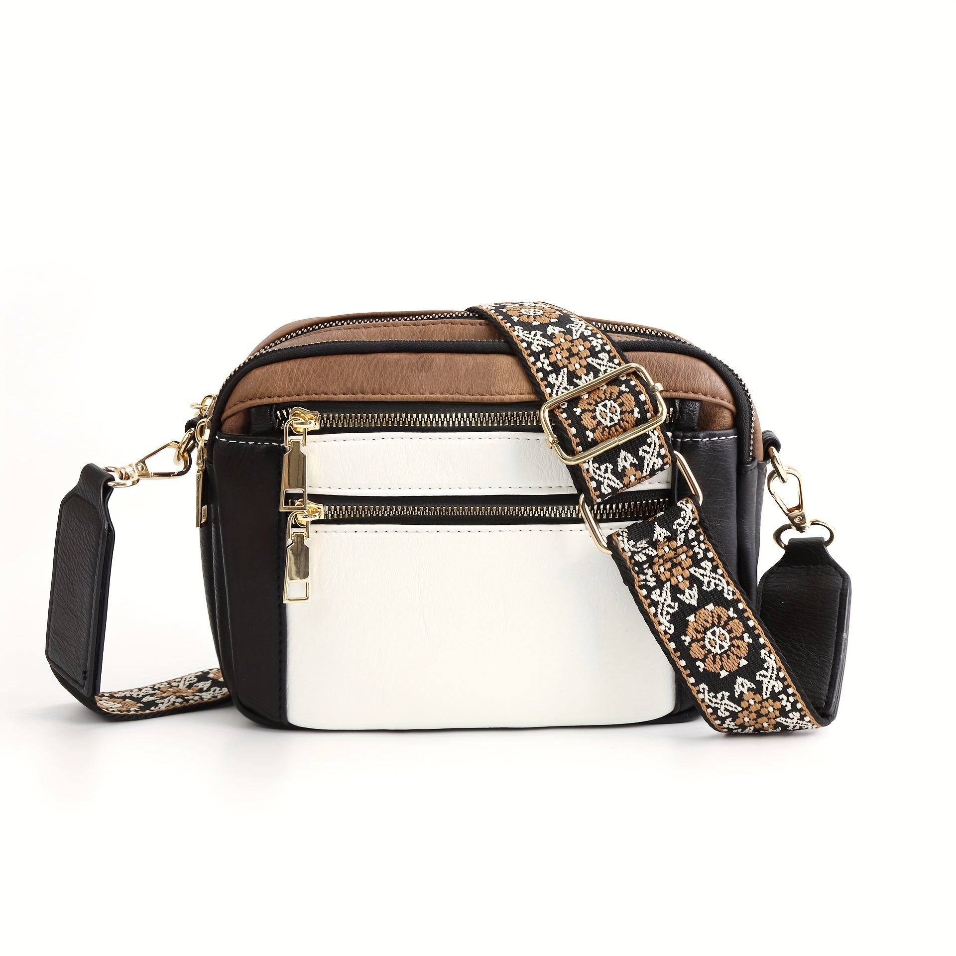 Dame Crossbody Taske PU Læder Justerbar Rem Brun — Image 7