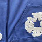 Denim Tears Unisex Hættetrøje Blomsterprint Blå Bomuldsblanding S-XL — Image 7