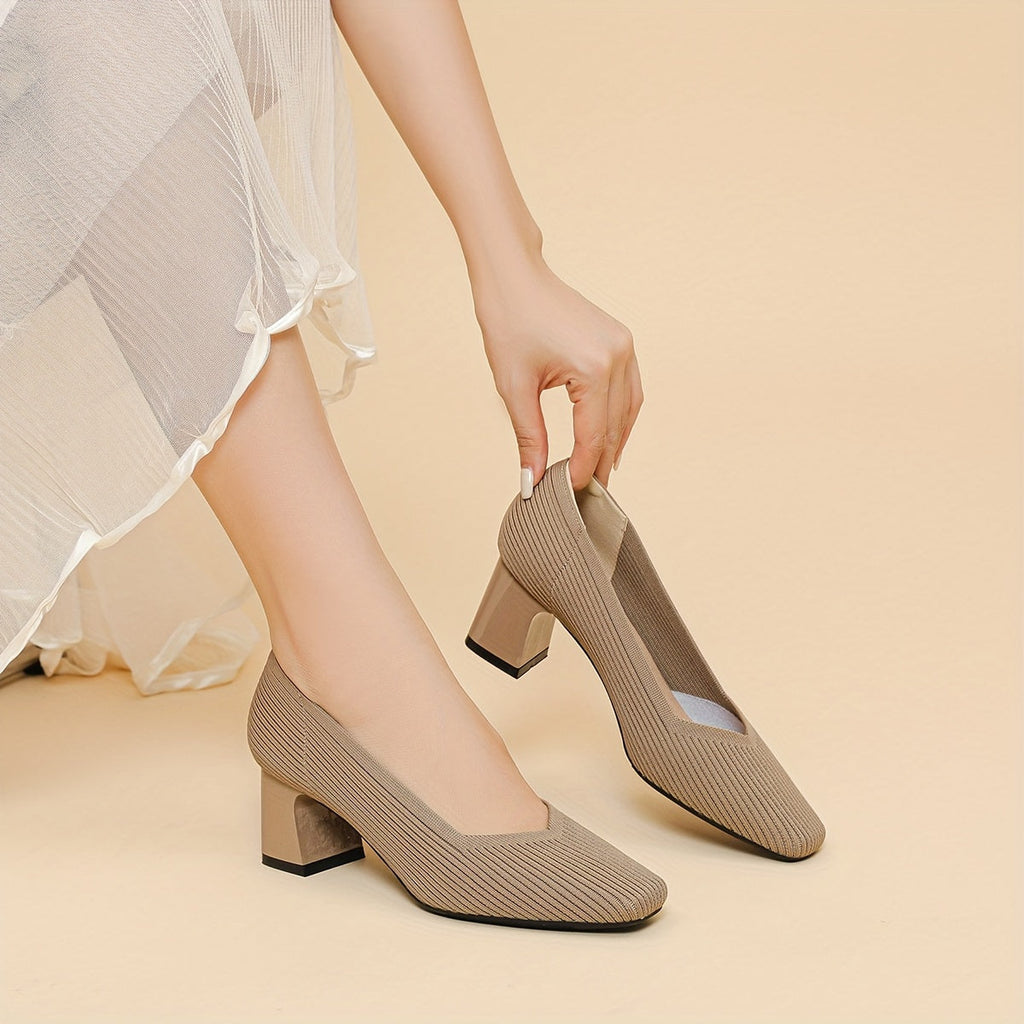 Women's Orthopaedic Pumps with Block Heel Design for Office Wear