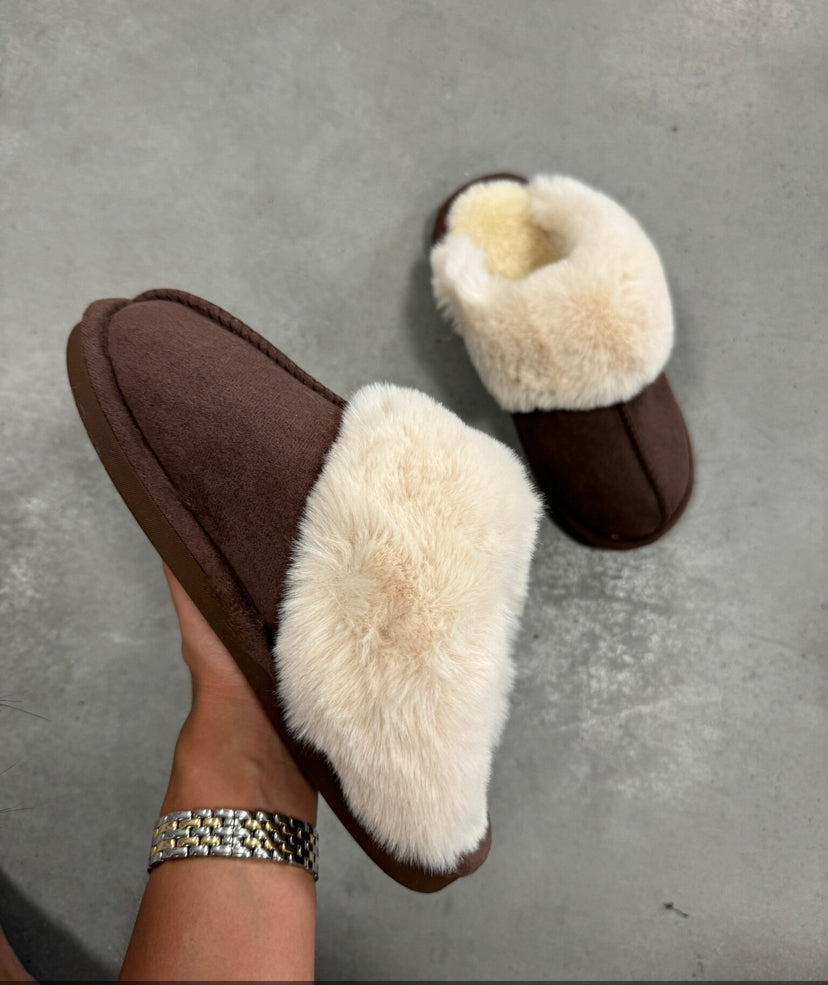 Luksus Hjemmesko i Brun med Blødt For - Varm og Komfortabel — Image 6