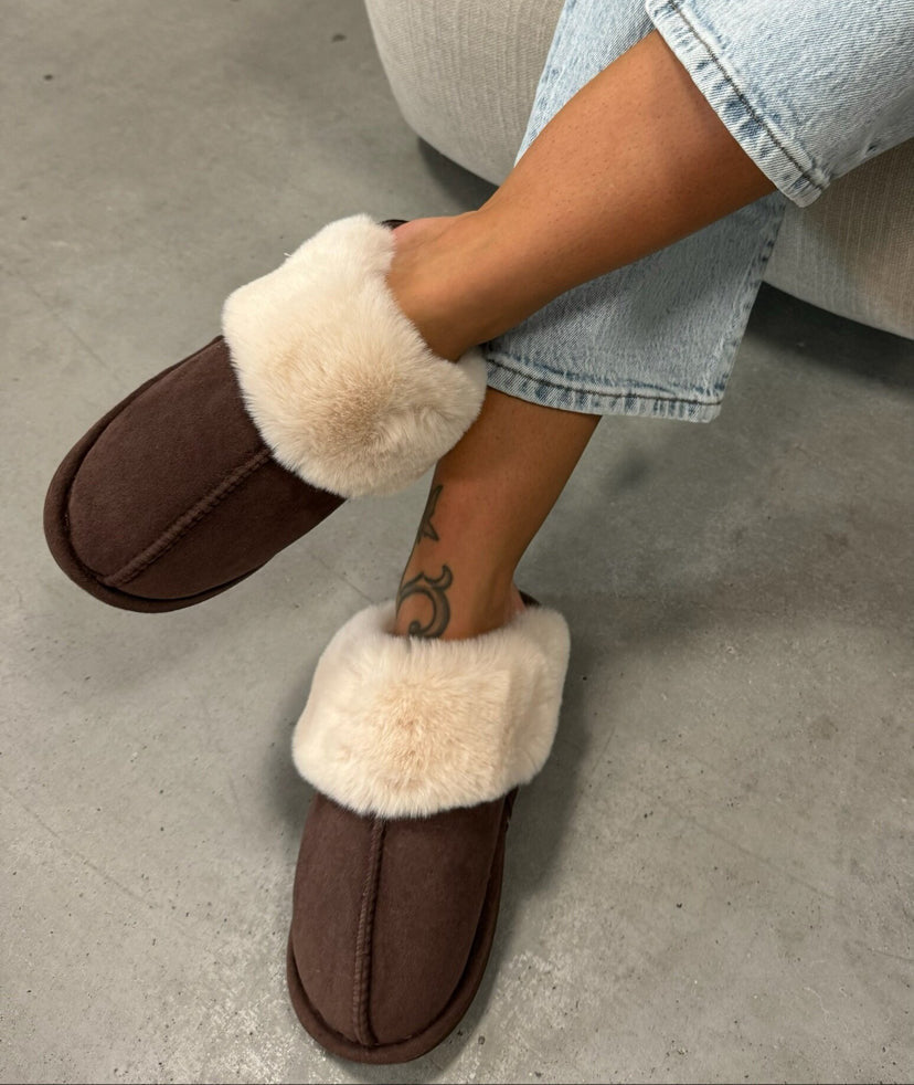 Luksus Hjemmesko i Brun med Blødt For - Varm og Komfortabel — Image 3