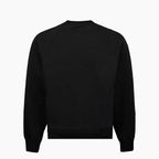 AMI Herre Crewneck Sweatshirt Sort Bomuldsblanding Broderet Detalje — Image 2