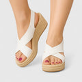 Women's Orthopaedic Wedge Sandals with Cross-Over Straps for Summer