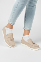 Women’s Loafers with Tassel Detail and Flat Sole
