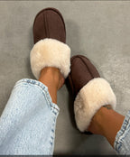 Luksus Hjemmesko i Brun med Blødt For - Varm og Komfortabel — Main Image