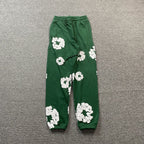 Denim Tears Herre Joggingbukser Grøn Bomuld Blomstermønster Medium — Image 2