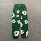Denim Tears Herre Joggingbukser Grøn Bomuld Blomstermønster Medium — Image 3