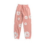 Denim Tears Unisex Joggingbukser Blomsterprint Pink Bomuldsblanding — Main Image