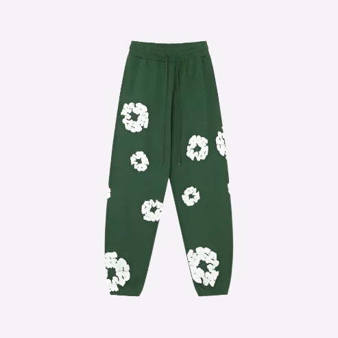 Unisex Joggingbukser Blomstermønster Bomuldsblanding Komfort — Image 4