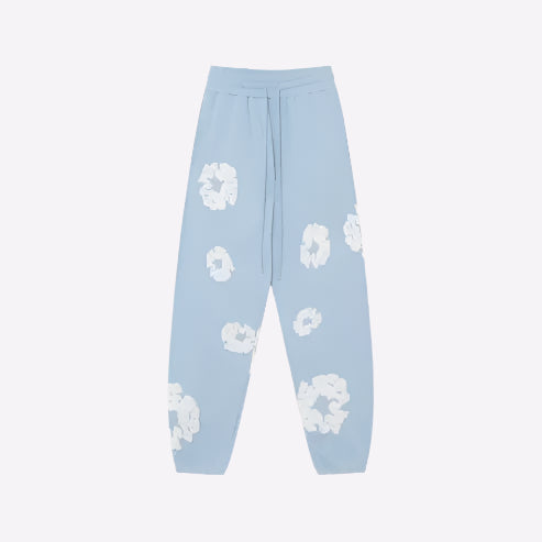 Unisex Joggingbukser Blomstermønster Bomuldsblanding Komfort — Image 5