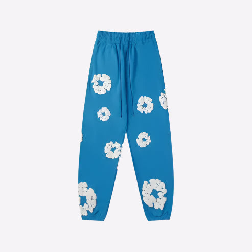 Unisex Joggingbukser Blomstermønster Bomuldsblanding Komfort — Image 6