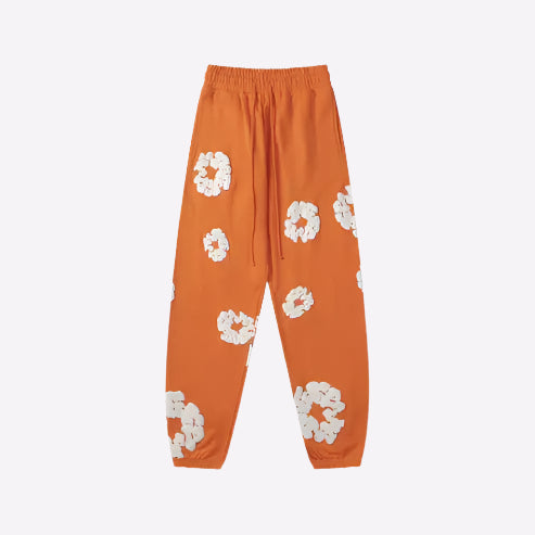 Unisex Joggingbukser Blomstermønster Bomuldsblanding Komfort — Image 9