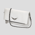 Elegant Kvinde Læder Clutch Taske med Kæde Skulderrem Sort/Hvid — Image 3