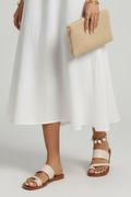 Women’s Slip-On Sandals with Buckle Strap