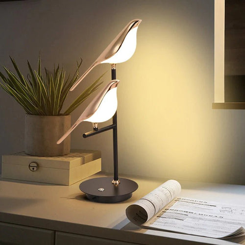 Opditch LED Bordlampe Guld Fugle Moderne Design