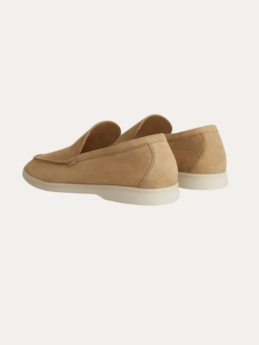 Stilfulde Herre Loafers i Beige Ruskind med Komfortabel Sål — Image 2