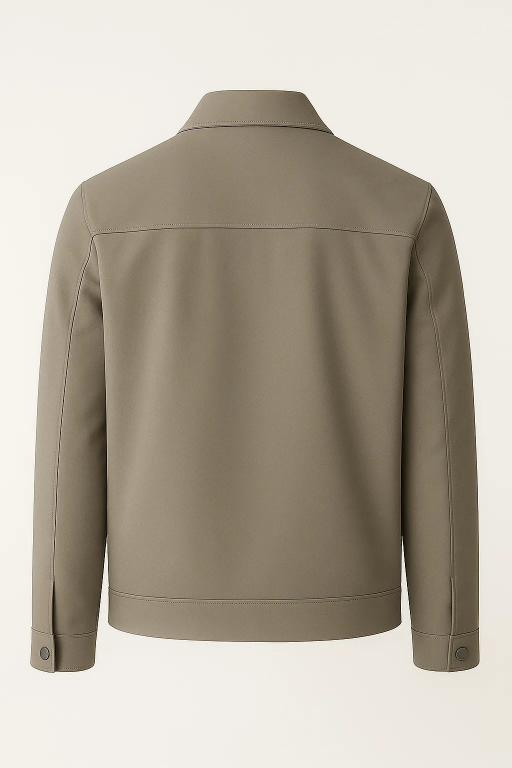 Stilfuld Herrejakke i Beige Polyester med Lynlås Str. M — Image 5