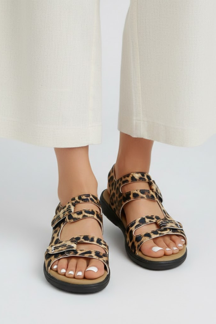 Women’s Low-Heel Sandals with Velcro Strap