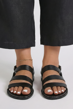 Modern Flat Sandals with Back Strap