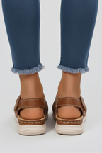 Women’s Open-Toe Sandals with Straps and Adjustable Closure
