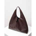 Elegant Flettet Skuldertaske i Læder til Kvinder - Brun, Sort, Blå, Leopard, Bordeaux, Beige — Image 3