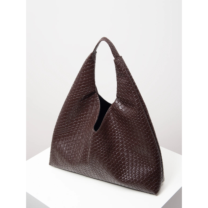 Elegant Flettet Skuldertaske i Læder til Kvinder - Brun, Sort, Blå, Leopard, Bordeaux, Beige — Image 3