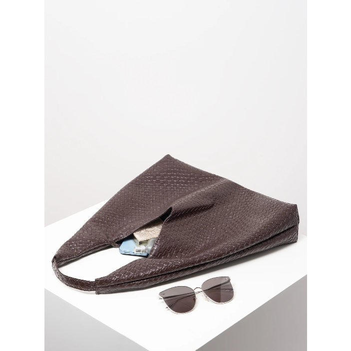 Elegant Flettet Skuldertaske i Læder til Kvinder - Brun, Sort, Blå, Leopard, Bordeaux, Beige — Image 9