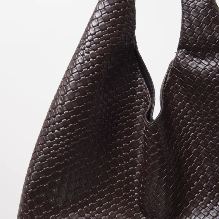 Elegant Flettet Skuldertaske i Læder til Kvinder - Brun, Sort, Blå, Leopard, Bordeaux, Beige — Image 2