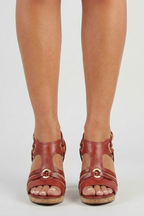 Women’s Heeled Sandals with Multi-Strap Upper and Open Toe