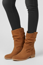 Women’s Zip-Up Boots with Grip Sole