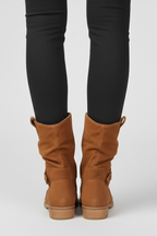 Women’s Zip-Up Boots with Grip Sole