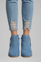 Women's Ankle Boots with Side Zipper for Fall