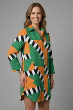 Women’s Beach Dress with Hood and Short Sleeves