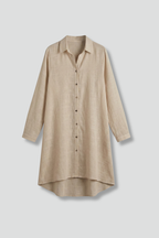 Women’s Beach Shirt Dress with Collar and Button Fastening