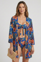 Women’s Bikini Set with Tie Top and Cover-Up