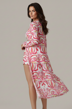 Women’s Bikini Set with Tie Top and Long Cover Up