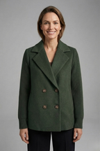 Women’s Blazer with Lapel Collar and Button Closure