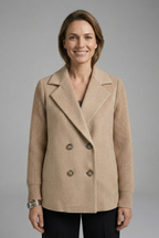 Women’s Blazer with Lapel Collar and Button Closure