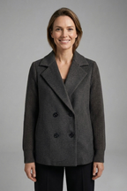 Women’s Blazer with Lapel Collar and Button Closure