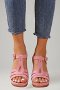 Women's Block Heel Sandals with Cushioned Insole and Strap Design