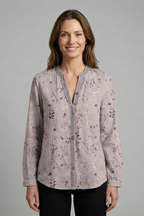 Women’s Blouse with Button Closure and Long Sleeves